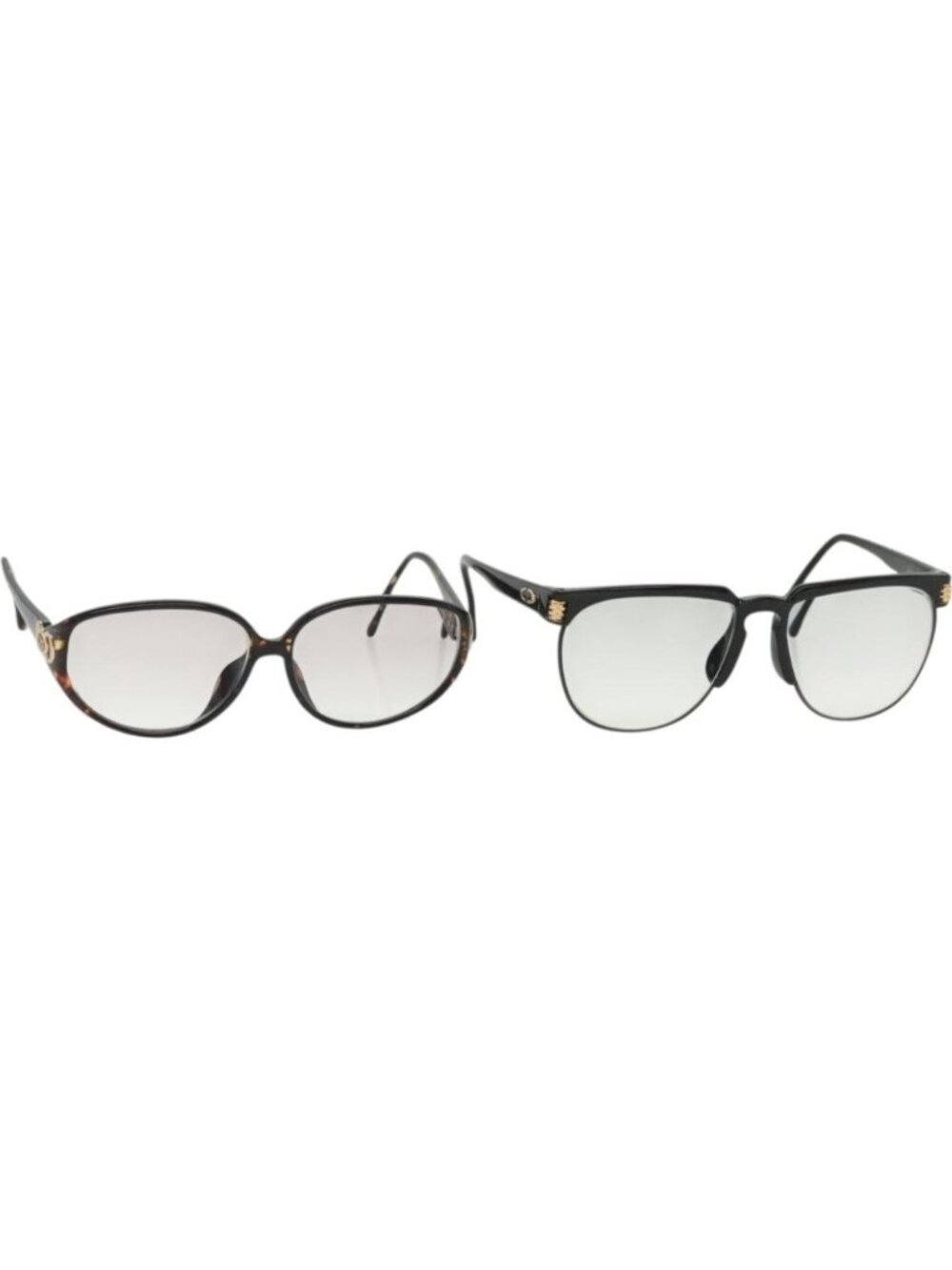 Christian Dior Sunglasses Plastic 2 Set Black Brown